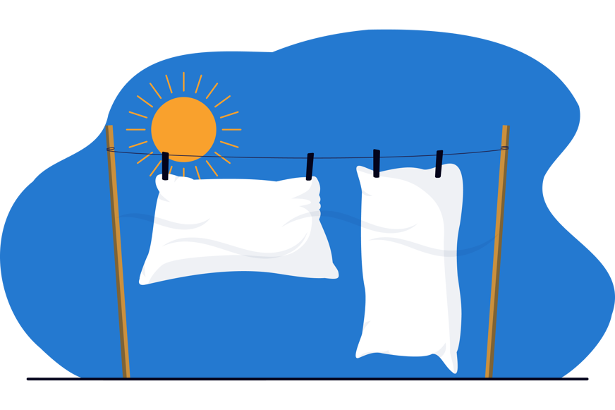 drying clothes outside